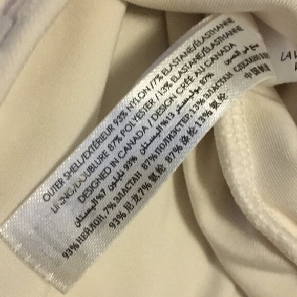 Off-White Textured Polka Dot Built in Support Swimsuit - Picture 10 of 16